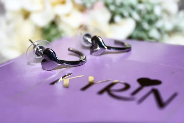 Kyrin Silver Half Hoop Earrings (Set of 2) - Image 3