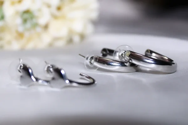 Kyrin Silver Half Hoop Earrings (Set of 2)