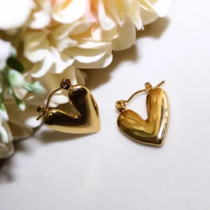 Kyrin Anti Tarnish Gold Hoop Earrings