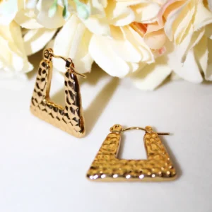 Kyrin Anti Tarnish Gold Hoop Earrings