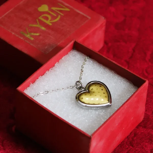 Kyrin Anti Tarnish Dual Tone Heart Pendant Chain - Image 2