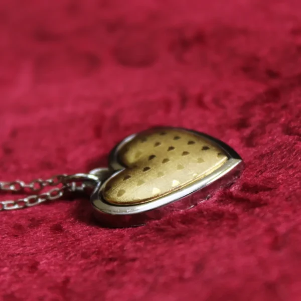 Kyrin Anti Tarnish Dual Tone Heart Pendant Chain - Image 3