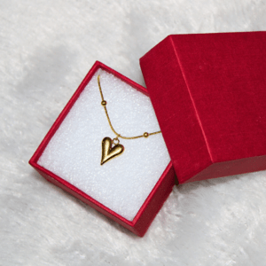 Kyrin Anti Tarnish Gold Heart Pendant Chain (with gift box)