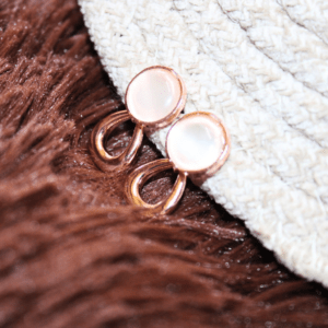 Kyrin Rose Gold Monalisa Drop Earrings