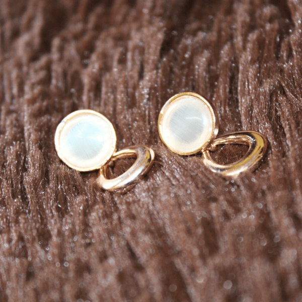 Kyrin Rose Gold Monalisa Drop Earrings - Image 2