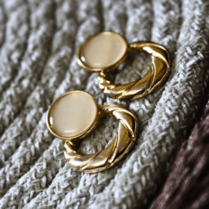 Kyrin Gold Monalisa Circle Earrings