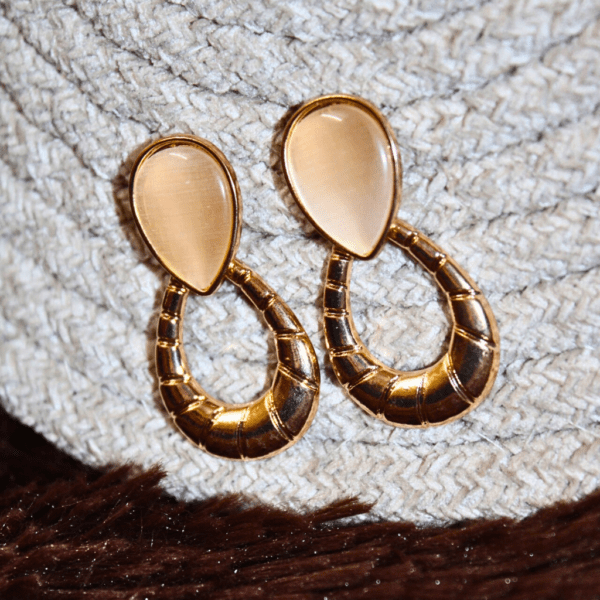 Kyrin Gold Monalis Drop Earrings - Image 3