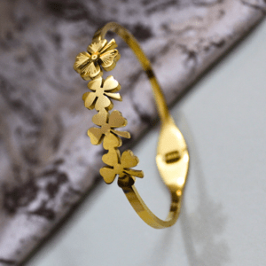 Kyrin Anti Tarnish Gold Flower Bracelet