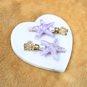 Kyrin Purple Star Hair Clips