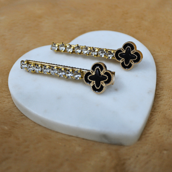 Kyrin Diamond Hair Clips - Image 2