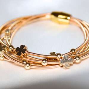 Kyrin Gold Multi Layer Magnetic Bracelet