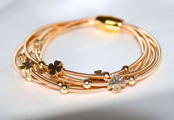 Kyrin Gold Multi Layer Magnetic Bracelet