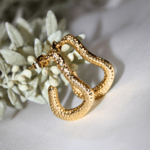 Kyrin Anti Tarnish Gold Half Hoops