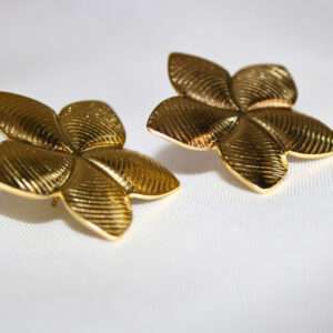 Kyrin Anti Tarnish Gold Flower Earrings