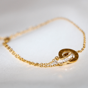 Kyrin Anti Tarnish Gold Diamond Bracelet