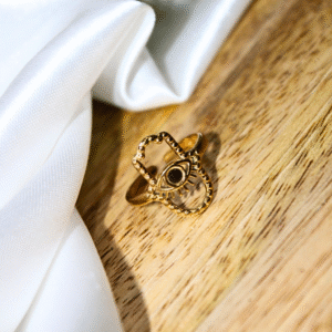 Kyrin Anti Tarnish Gold Evil Eye Ring