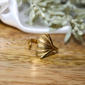 Kyrin Anti Tarnish Gold Shell Ring