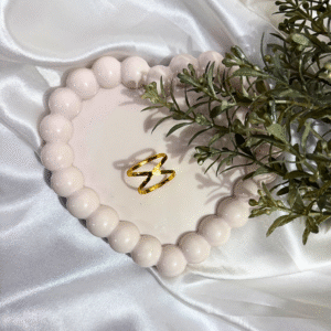 Kyrin Anti Tarnish Gold Brass X Ring