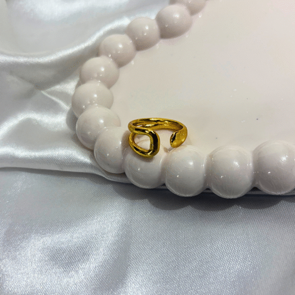 Kyrin Anti Tarnish Gold Brass Ring - Image 2