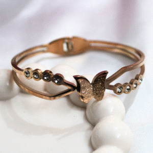 Kyrin Anti Tarnish Rose Gold Butterfly Bracelet