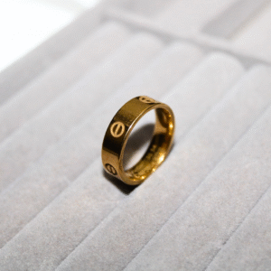 Kyrin Anti Tarnish Gold Nail Band Ring