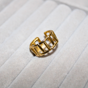 Kyrin Anti Tarnish Gold Net Band Ring