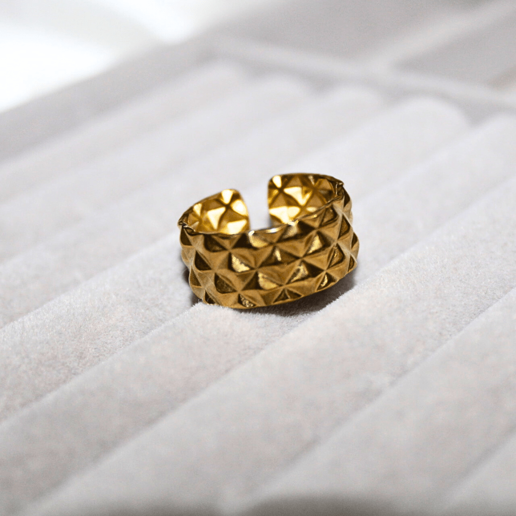 Kyrin Anti Tarnish Texture Band Ring - Image 2