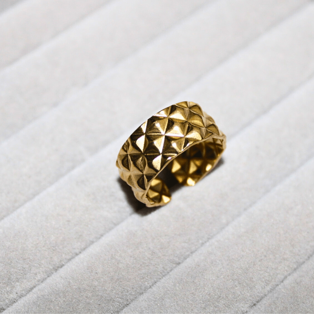 Kyrin Anti Tarnish Texture Band Ring