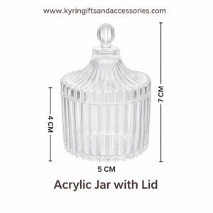 Kyrin Acrylic Jar with Lid – Multipurpose Storage Jar for Jewelry, Chocolates & Return Favors | Kyrin Gifts & Accessories