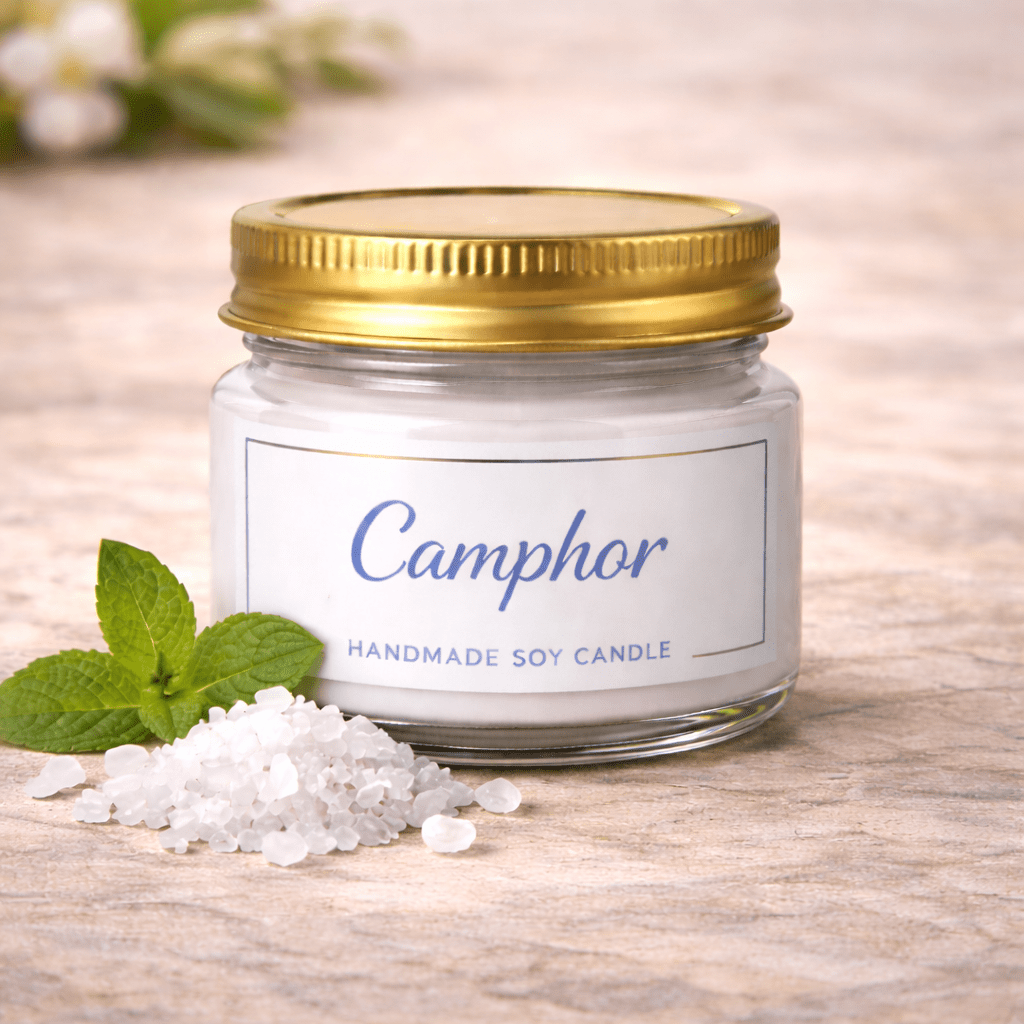Kyrin Aromatherapy Scented Candle Set (Pack of 3) – Camphor, Eucalyptus & Lemon | Handmade Soy Wax Mini Jar Candles for Relaxation - Image 4