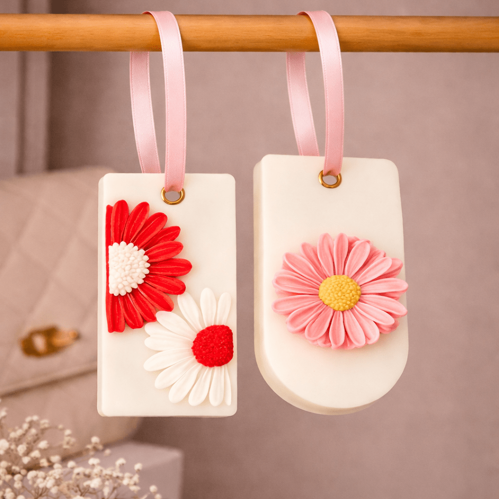 Kyrin Luxury Floral Wax Sachet Set of 2 | Handmade Scented Aroma Bars for Wardrobe, Closet & Gifting - Image 2