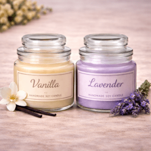 Kyrin Vanilla & Lavender Candle Gift Set – Pack of 2 Handmade Aromatherapy Candles