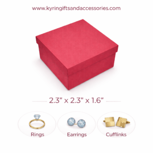 Kyrin Premium Red Gift Box for Rings, Earrings & Cufflinks || Kyrin Gifts & Accessories