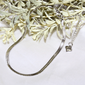 Kyrin Anti Tarnish Silver Snake Chain Anklet (Single Piece) for Women | Minimal Adjustable Anklet