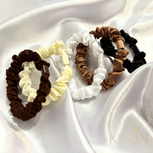 Kyrin Satin Hair Ties Set of 5 – Gentle, Stylish & Hair-Friendly