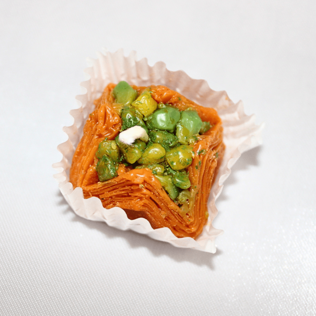 Realistic Pista Baklava Mithai Candle – Handmade Dry Fruit Dessert Candle with Kesar & Sandal Fragrance for Festive Décor & Gifting - Image 2