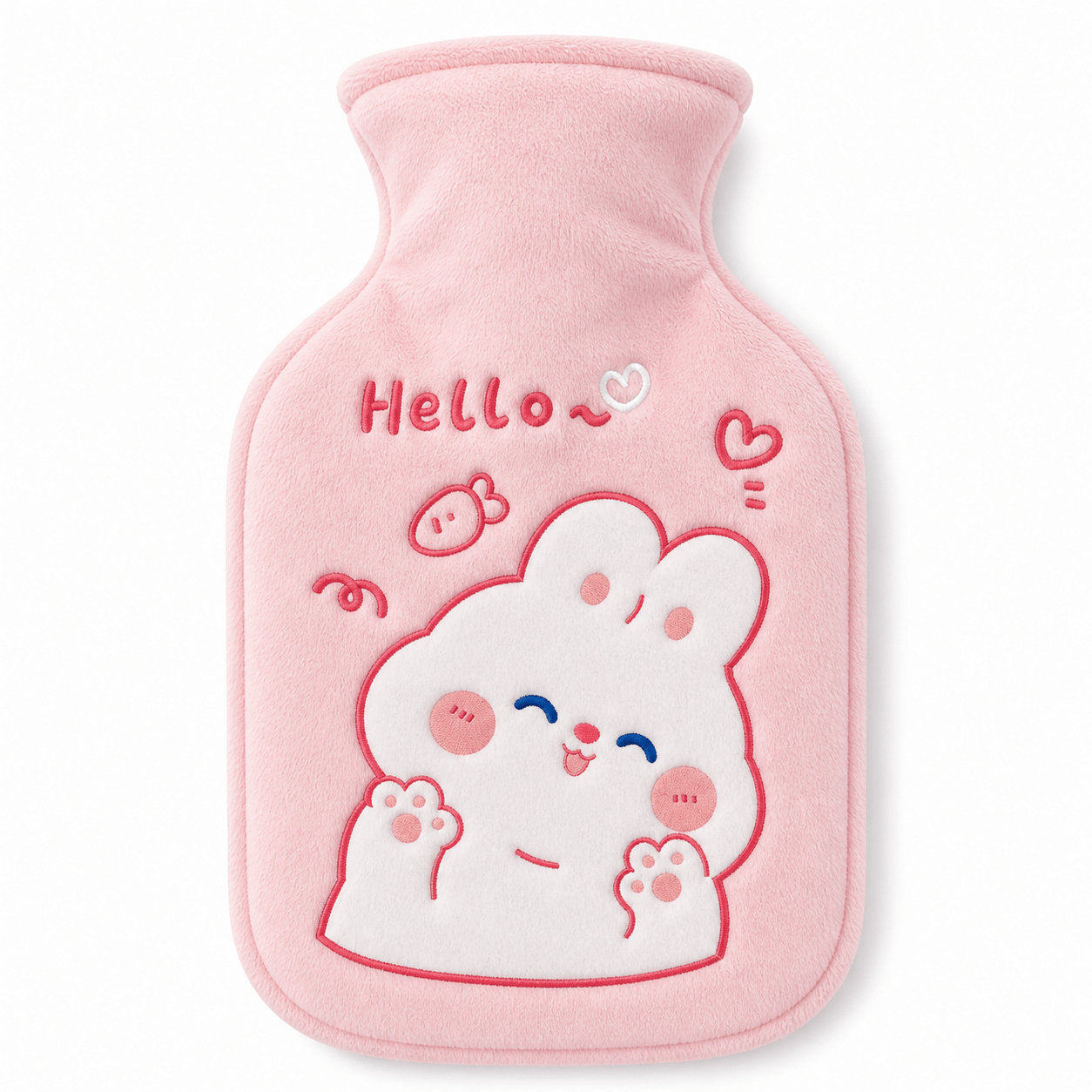 Kyrin Cute Printed Pink Mini Hot Water Bag | Soft Plush Hot Water Bottle for Pain Relief & Cozy Comfort