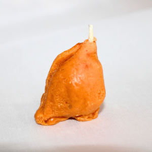 Realistic Samosa Candle – Handmade Savory Scented Snack Candle for Home Decor & Gifting