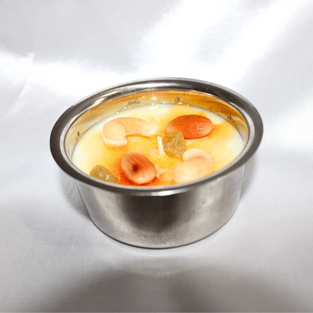Realistic Rabri Candle with Dry Fruits – Handmade Sweet Fragrance Dessert Candle for Diwali & Home Decor - Image 2