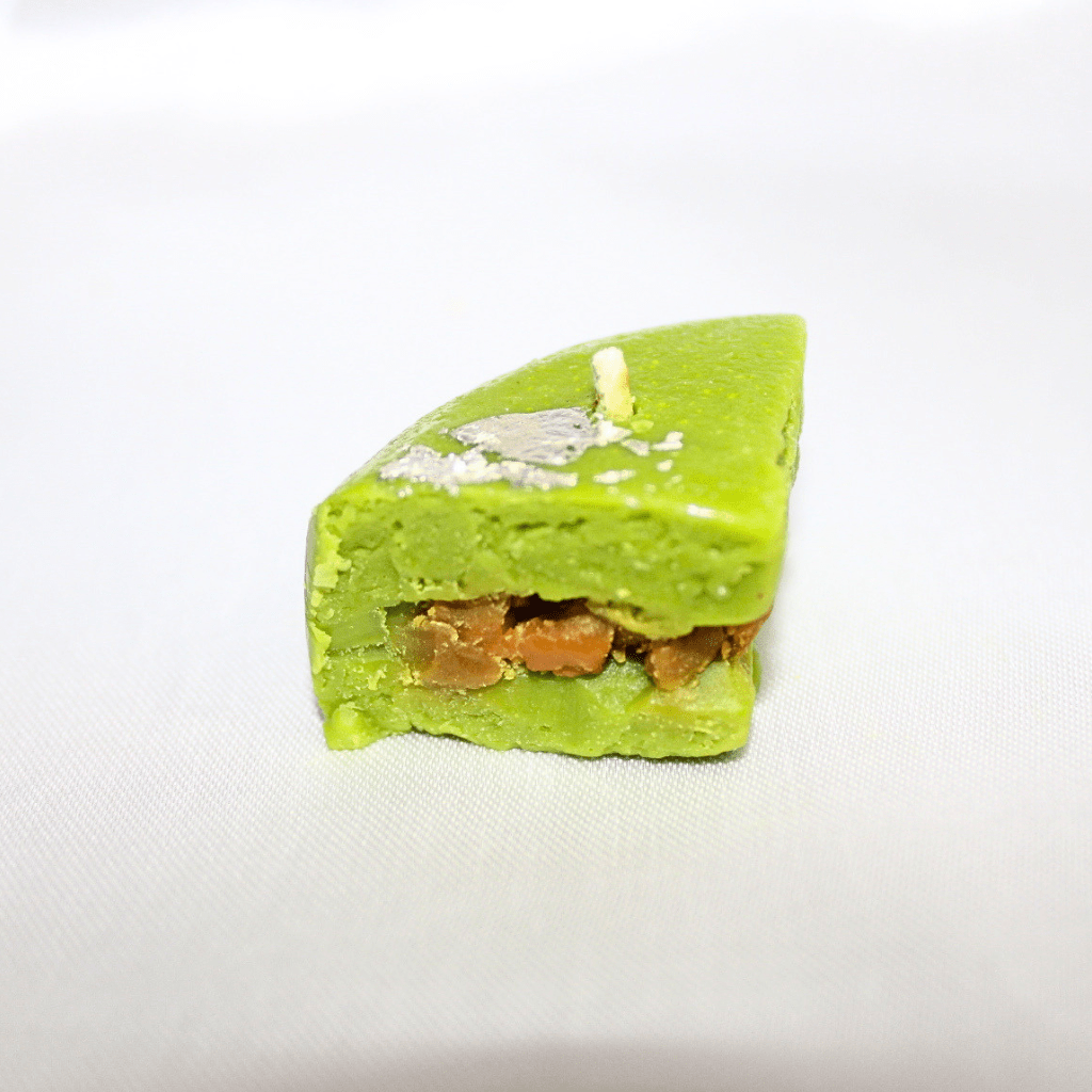 Realistic Pista Sandwich Mithai Candle with Sweet Fragrance | Handmade Dessert Candle for Festive Décor & Gifting