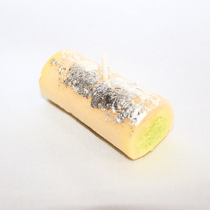 Realistic Kaju Roll Mithai Candle with Sweet Fragrance | Handmade Dessert Candle for Home Décor & Gifting