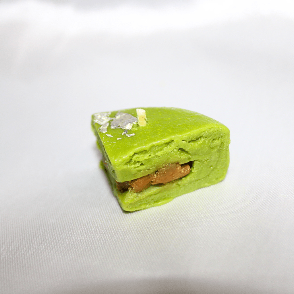 Realistic Pista Sandwich Mithai Candle with Sweet Fragrance | Handmade Dessert Candle for Festive Décor & Gifting - Image 3