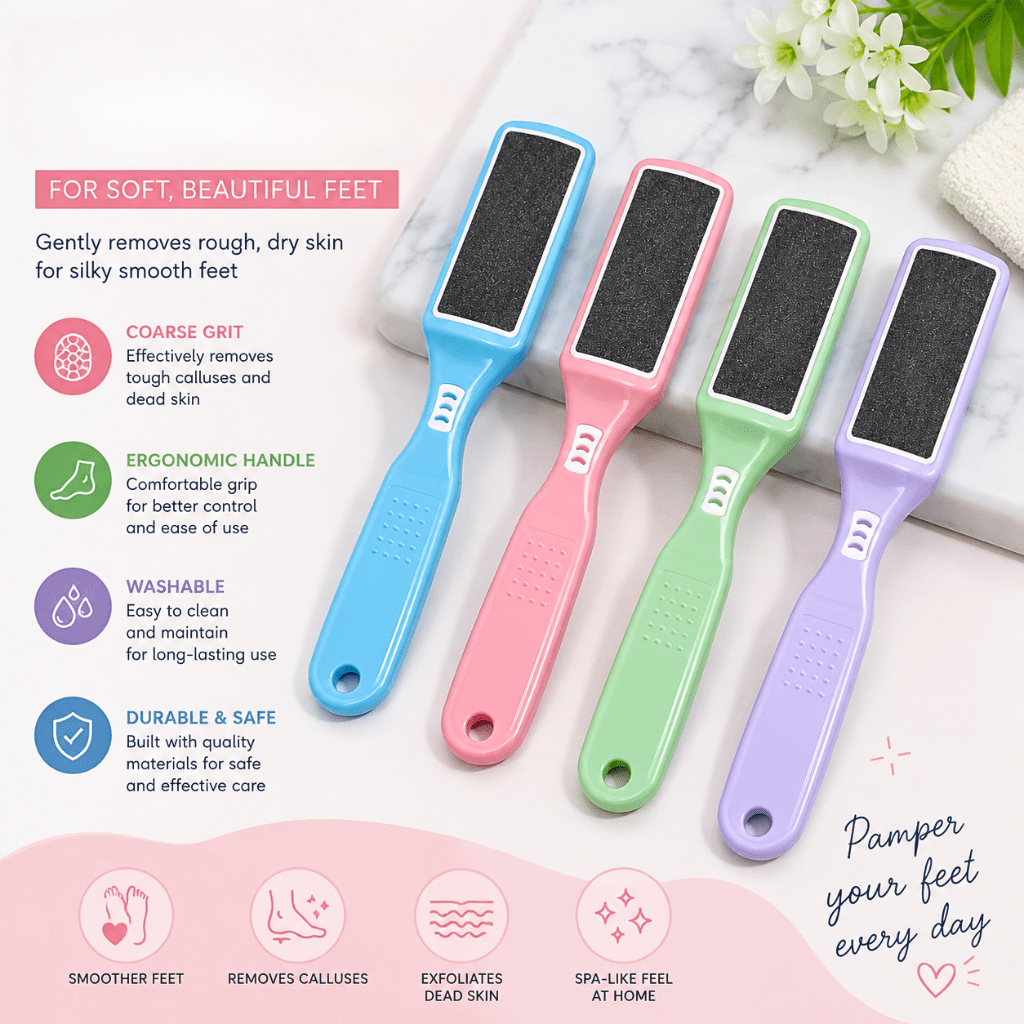 Kyrin Professional Foot File for Callus Removal & Dead Skin Exfoliation | Pedicure Heel Scrubber