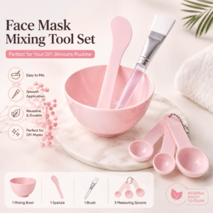 Kyrin Face Mask Mixing Tool Set with Bowl, Brush, Spatula & Measuring Spoons | DIY Skincare Kit