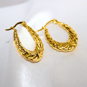 Kyrin Anti Tarnish Gold Hoop Earrings for Women | Stainless Steel