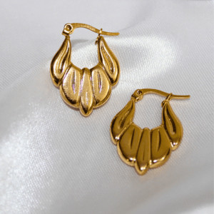 Kyrin Gold Hoop Earrings for Women – Anti Tarnish Stainless Steel Everyday Jewellery