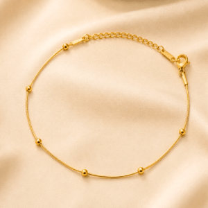 Kyrin Gold Anti-Tarnish Stainless Steel Anklet Set of 2 for Women