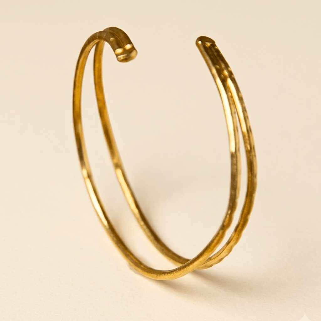 Kyrin Premium Anti-Tarnish 100% Brass Bracelet for Women | Elegant Gold-Tone Two Layer Bracelet - Image 2