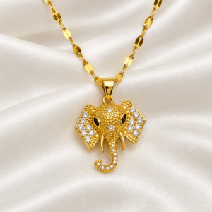 Kyrin Anti-Tarnish Elephant Pendant Chain for Women – Waterproof & Hypoallergenic Necklace