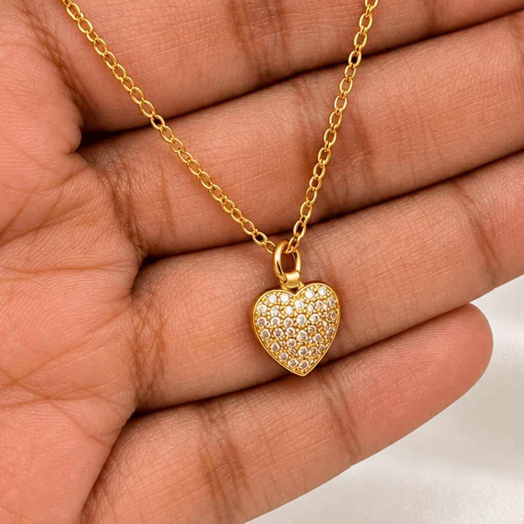 Kyrin Anti-Tarnish Heart Pendant Chain for Women – Waterproof & Hypoallergenic Necklace - Image 2